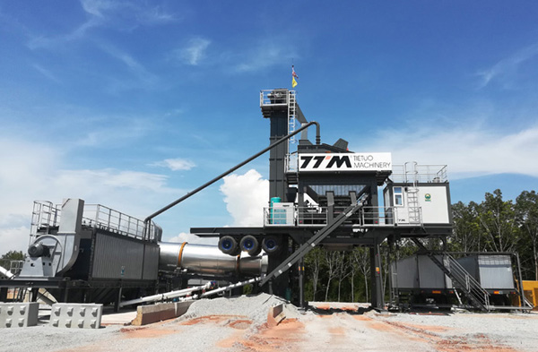 铁拓机械1500型移动式沥青搅拌设备进驻泰国